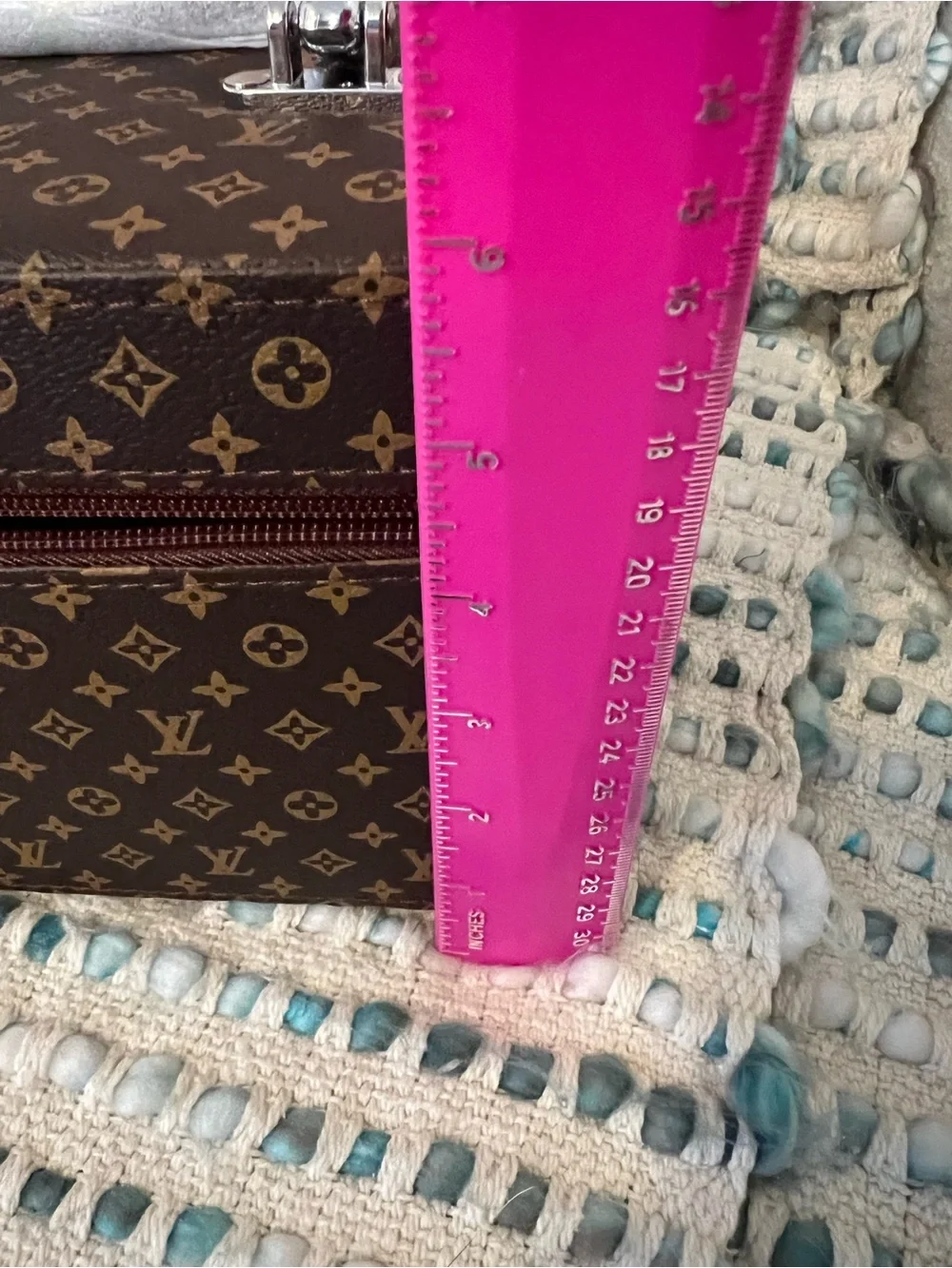 INSPIRED Monogram Vanity Case - Brown 3 Piece set